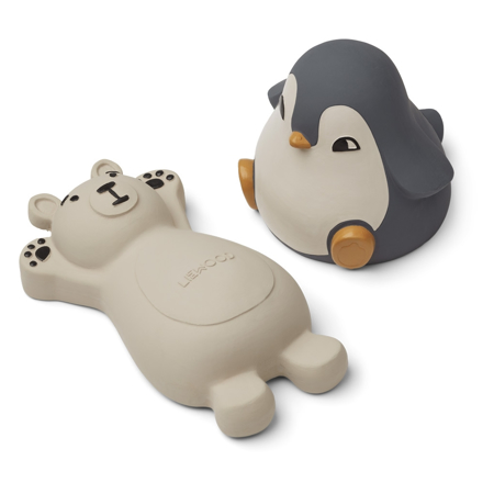 Picture of Liewood® Knud bath toys Knud Polar Bear/Penguin Blue Mix 2 pack