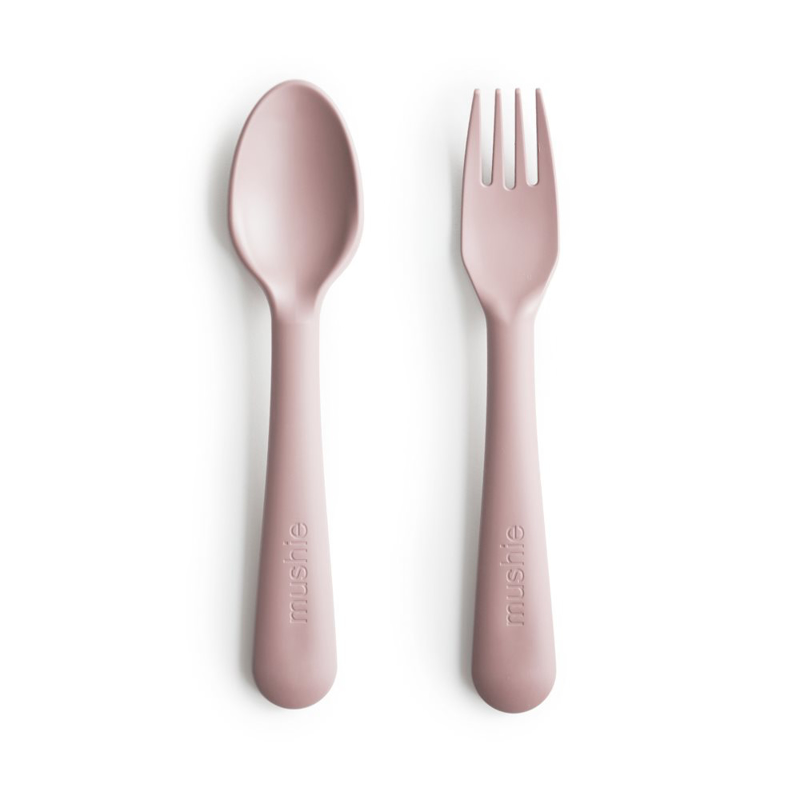 Mushie® Fork & Spoon Blush