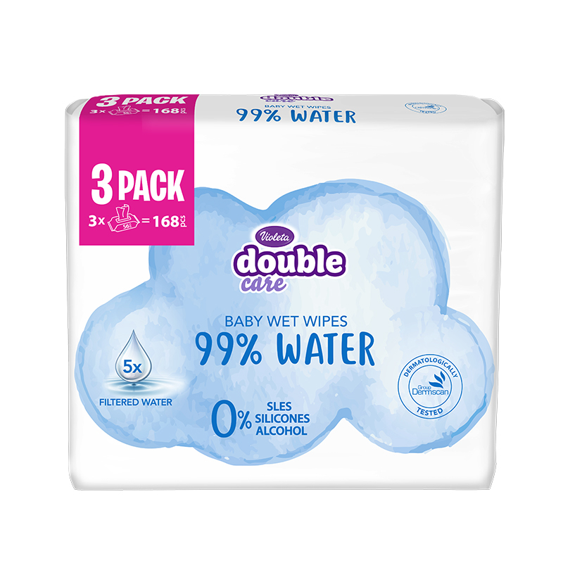 Picture of Violeta® Baby Wipes Water Care 3 x 56/1