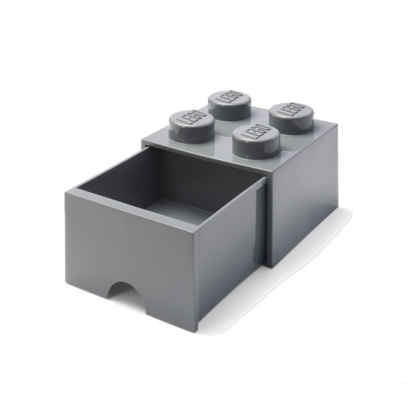 Picture of Lego® Storage Box with Drawers 4 Dark Grey