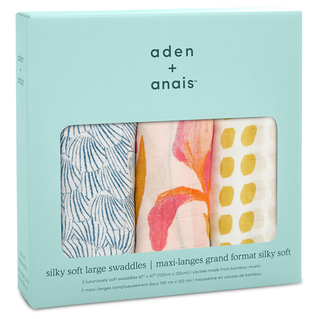 Aden+Anais® Silky Soft Swaddles 3-pack Marine Gardens 120x120