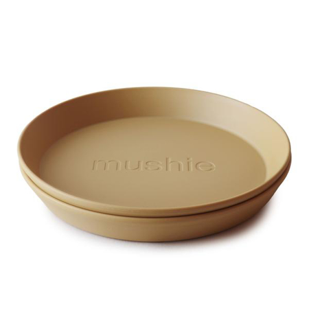 Picture of Mushie® Round Dinnerware Plate Set of 2 Mustard