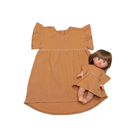 Minikane® Duo Collection DAISY Cotton Dress Camel 18-24 M