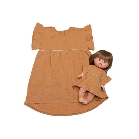 Minikane® Duo Collection DAISY Cotton Dress Camel 5-6 L