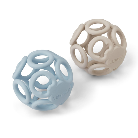 Picture of Liewood® Jasmin teether ball 2-pack Sandy Sea Blue Mix