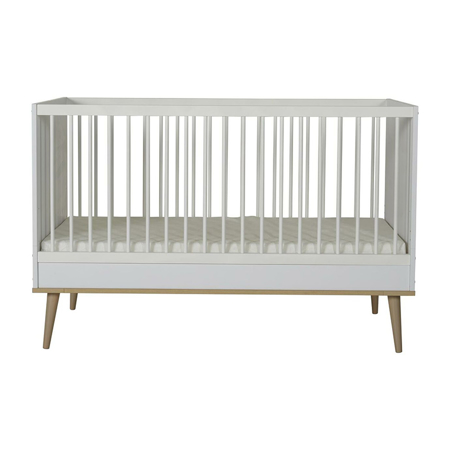 Quax® Flow Baby Bed 140x70 White & Oak