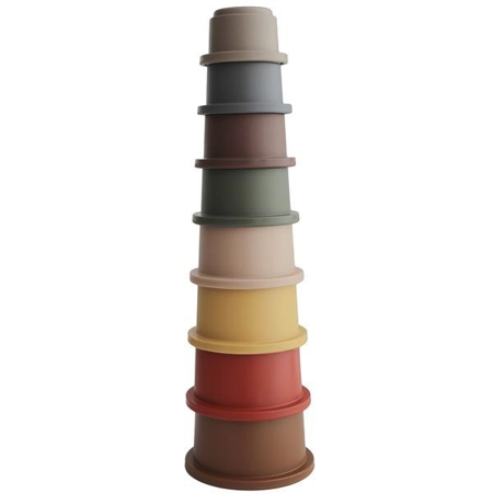 Picture of Mushie® Stacking Cups Toy Retro