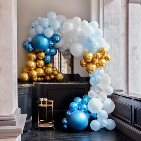Picture of Ginger Ray® Balloon Arch Kit Luxe Blue & Gold