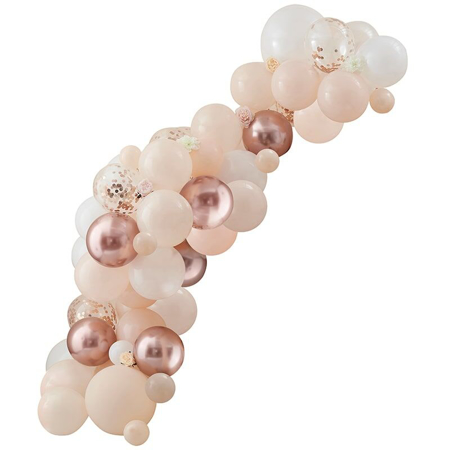Ginger Ray® Balloon Arch Peach, White and Rose Gold
