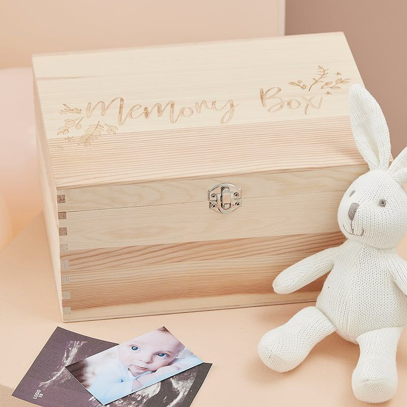 Picture of Ginger Ray® Wooden Baby Memory Keepsake Box