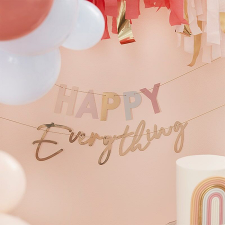 Picture of Ginger Ray® Pastel and Gold Happy Everything Party Bunting