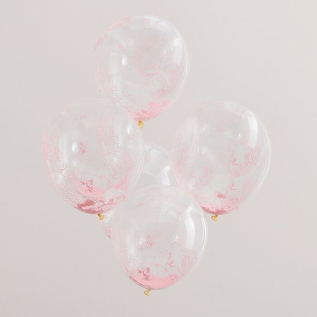 Picture of Ginger Ray® Confetti Balloons Pastel Pink