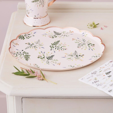 Picture of Ginger Ray® Floral Tea Party Paper Plates