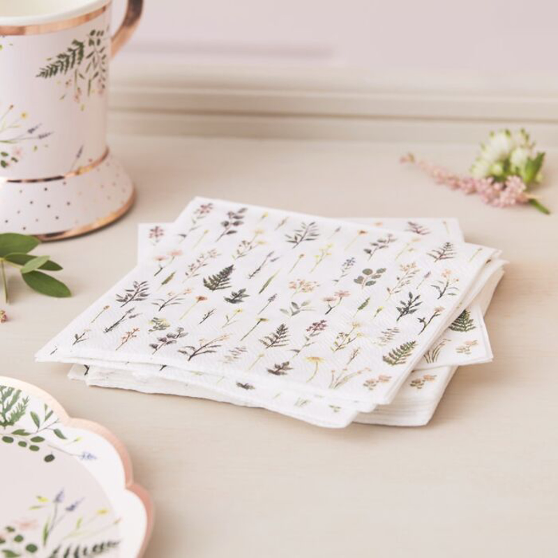 Picture of Ginger Ray® Paper Napkin Floral Print