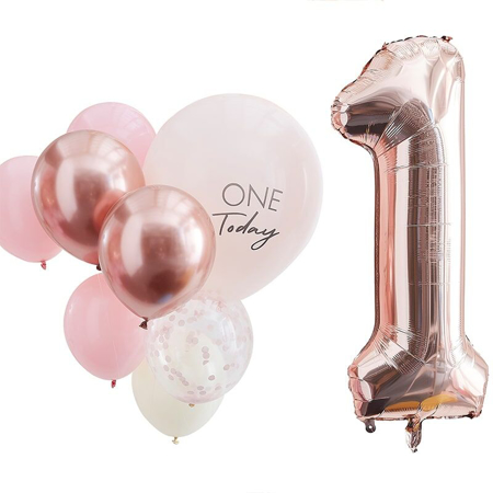  Ginger Ray® Balloons  Mix It Up  Pink and Rose Gold 1 Today 