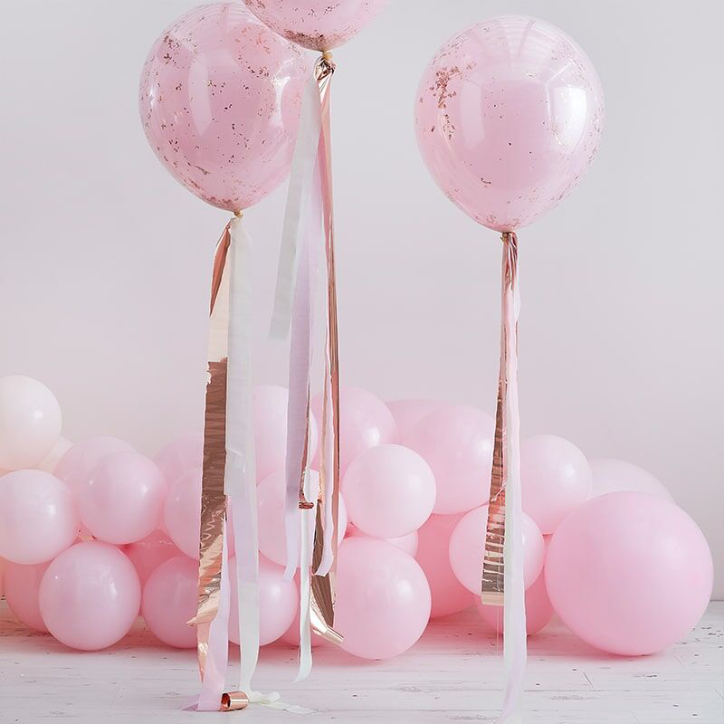 Picture of Ginger Ray® Balloon tails Mix It Up Rose Gold and Pink 
