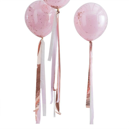 Ginger Ray® Balloon tails Mix It Up Rose Gold and Pink 