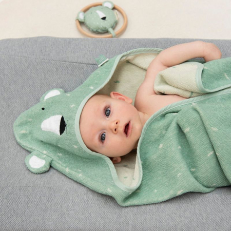 Trixie Baby® Hooded towel 75x75 - Mr. Polar Bear
