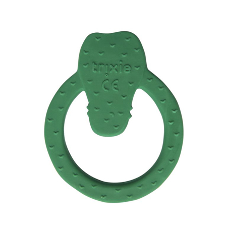 Trixie Baby® Natural rubber round teether - Mr. Crocodile