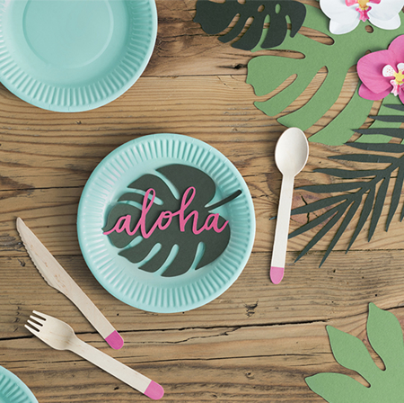 Party Deco® Table decoration Tropical Leaves Aloha 21pc.
