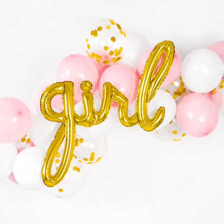 Party Deco® Party ballon Girl Gold