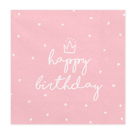 Picture of Party Deco® Napkins 3 layers Happy Birthday 20 pc.