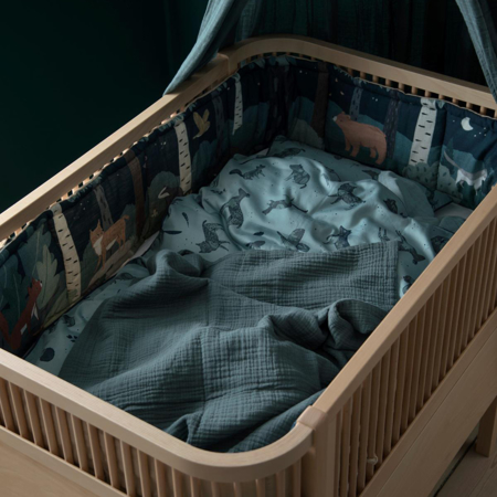 Sebra® Bed linen Baby Nightfall Hazy Blue 70x100