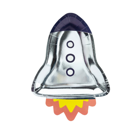 Picture of Party Deco® Paper plates Space Party Rocket 6 pc.