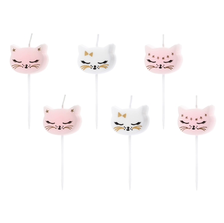 Picture of Party Deco® Birthday Candles Kitty 6pc.