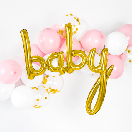 Party Deco® Ballon Baby Gold