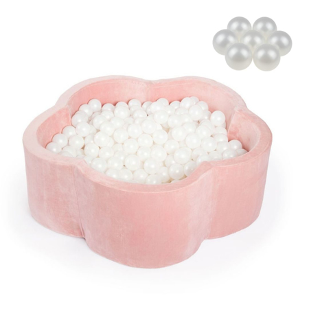 Picture of Kidkii® Ball pit Flower Velvet Pink 100x30 Pearl