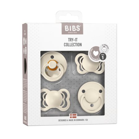 Bibs® Set of pacifiers Ivory Try-It Collection 0+
