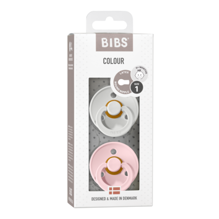 Bibs® Baby Pacifier De Lux Silicone Haze & Blossom (0-36m)