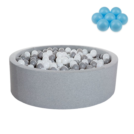 Picture of Kidkii® Ball pit Round Grey 90x40 Blue