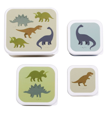 Picture of A Little Lovely Company® Lunch & snack box set Dinosaurs