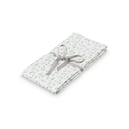 Picture of CamCam® Light Muslin Swaddle GOTS Green Leaves 120x120