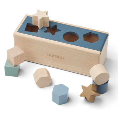 Picture of Liewood® Midas Puzzle Box Geometric Whale Blue Multi Mix
