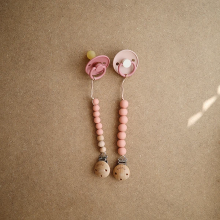Mushie® Pacifier Clips Halo Powder