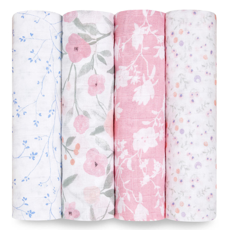Picture of Aden+Anais® Classic Swaddle Set 4-Pack Ma Fleur (120x120) 