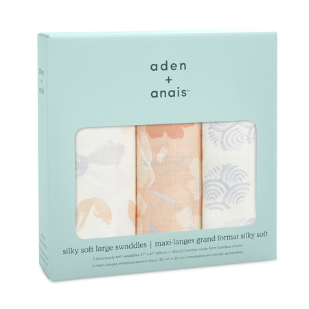 Aden+Anais® Silky Soft Swaddles 3-pack Koi Pond 120x120