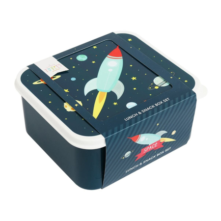 Picture of A Little Lovely Company® Lunch & snack box set Space