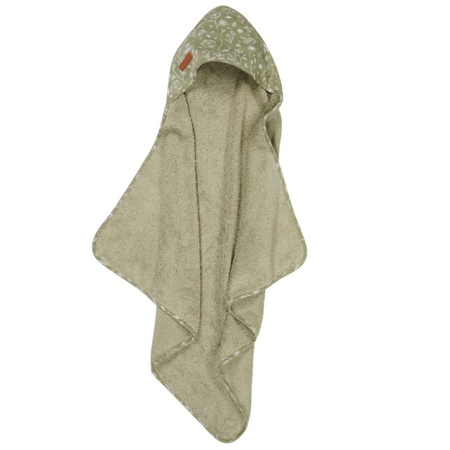 Picture of Little Dutch® Hooded towel Wild Flowers Olive