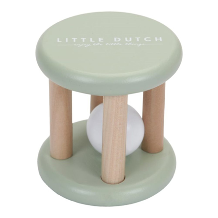 Picture of Little Dutch® Wooden Rattle Olive