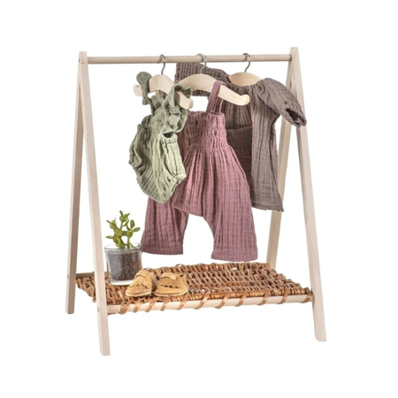 Picture of Minikane® Wendy Clothes rack in natural wood & wicker