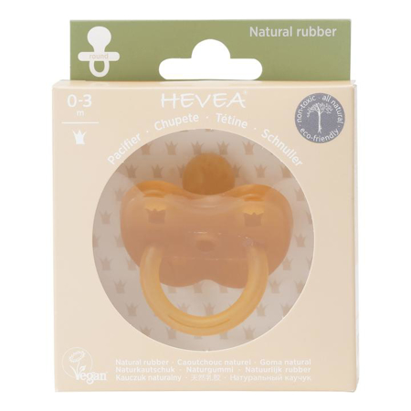 Picture of Hevea Round Crown Pacifier - 0-3M