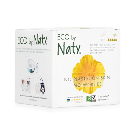 Picture of Eco by Naty® Thin Pads Night 10 pcs.
