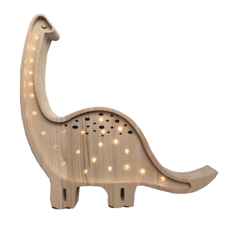 Picture of Little Lights® Handmade wooden lamp Dino Diplodocus Jurassic Wood