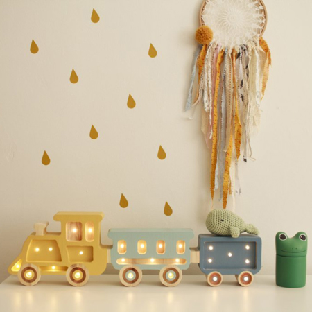 Picture of Little Lights® Handmade wooden lamp Train Country Corn