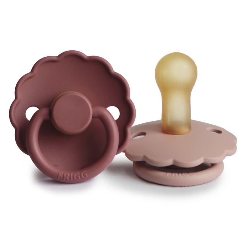 Picture of Frigg® Pacifier Natural rubber Daisy Blush/Woodchuck 2pcs.