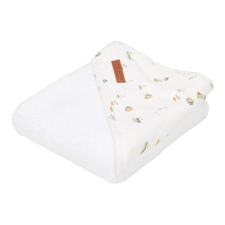 Picture of Little Dutch® Hooded towel Sailors Bay White 75x75